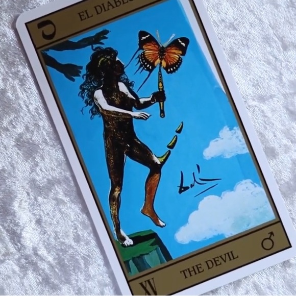 RARE DECK GOLD Salvador Dali Tarot Spiritual Angelic Messages Oracle Cards 🔮 - Picture 6 of 13